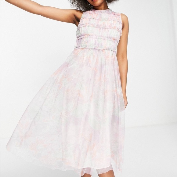 Anaya With Love Frill Tulle Midi Dress - 2 - Picture 1 of 8